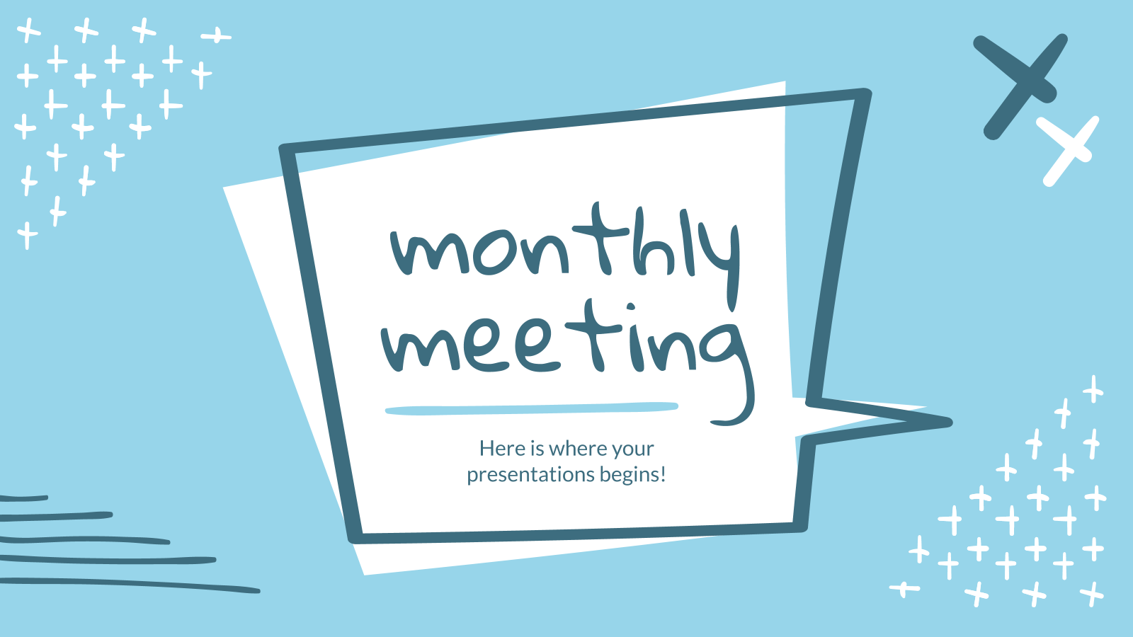 月度会议和PowerPoint模板